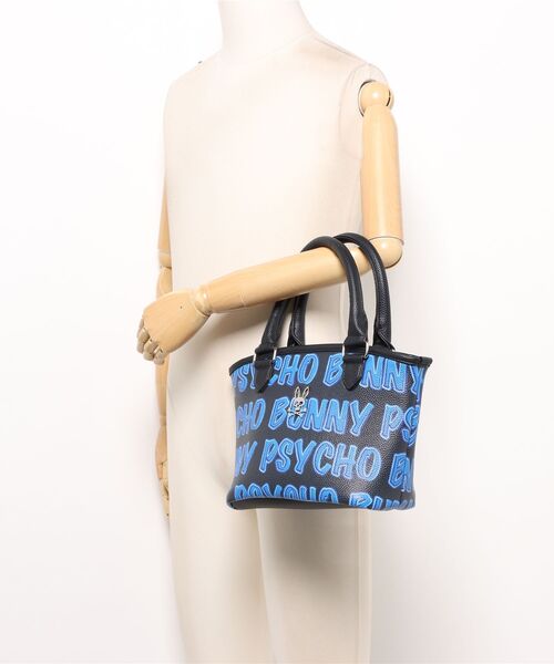 Psycho Bunny（サイコバニー）の「ラウンドバッグ EXCLUSIVE EDITION（トートバッグ・メンズ・ホワイト/ネイビー・フリー）」の9枚目の写真