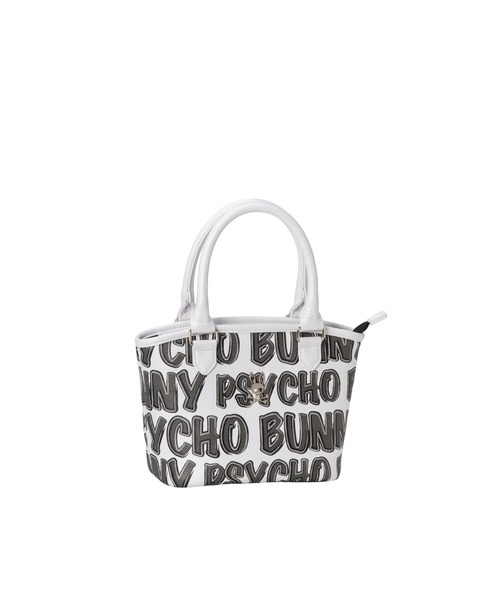 Psycho Bunny（サイコバニー）の「ラウンドバッグ EXCLUSIVE EDITION（トートバッグ・メンズ・ホワイト/ネイビー・フリー）」の4枚目の写真
