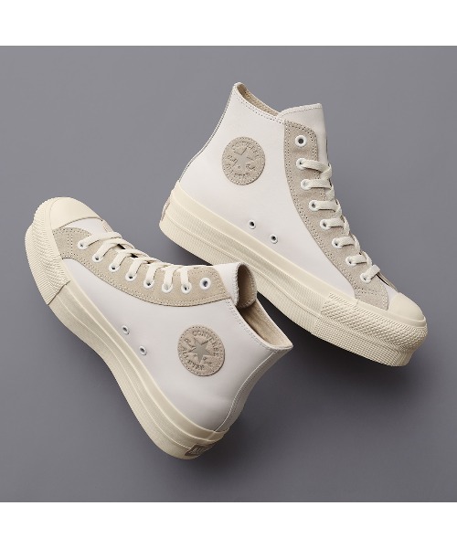 セール】【直営店限定】LEATHER ALL STAR (R) LIFTED HI / レザー