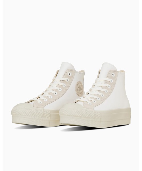 CONVERSE ALL STAR(コンバースオールスター)の「【直営店限定】LEATHER ALL STAR (R) LIFTED HI / レザー オールスター (R) リフテッド HI(スニーカー・レディース・ホワイト・4.5/4/3.5/11.5/10.5/9.5/9/8.5/8/7.5/7/6.5/5.5/5/3)」の3枚目の写真