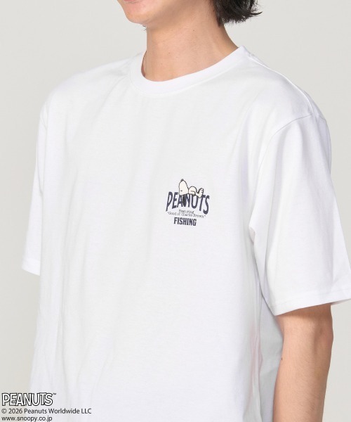 KRIFF MAYER(クリフメイヤー)の「【接触冷感・吸水速乾・毛玉防止】スヌーピープリントT(釣り)(Tシャツ/カットソー・メンズ・ライトグリーン/オフホワイト/ネイビー/チャコール・MEDIUM/LARGE/X-LARGE)」の13枚目の写真