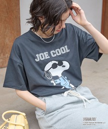PEANUTS（ピーナッツ）の「【PEANUTS   SNOOPY】別注 ピーナッツ スヌーピー モチーフデザイン 刺繍プリント オーバーサイズ半袖Tシャツ（Tシャツ/カットソー）」