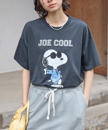 PEANUTS（ピーナッツ）の「【PEANUTS   SNOOPY】別注 ピーナッツ スヌーピー モチーフデザイン 刺繍プリント オーバーサイズ半袖Tシャツ（Tシャツ/カットソー）」