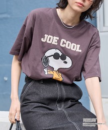 PEANUTS（ピーナッツ）の「【PEANUTS   SNOOPY】別注 ピーナッツ スヌーピー モチーフデザイン 刺繍プリント オーバーサイズ半袖Tシャツ（Tシャツ/カットソー）」