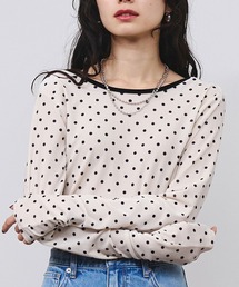 ROSE BUD | SHEER VELOUR DOT TOP(Tシャツ/カットソー)