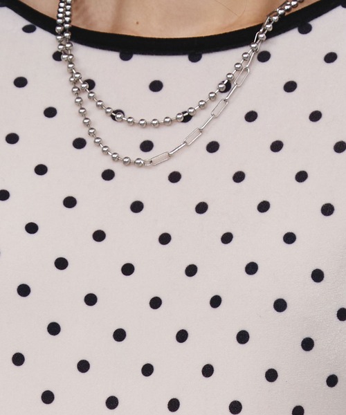 ROSE BUD(ローズバッド)の「SHEER VELOUR DOT TOP(Tシャツ/カットソー・レディース・ライトブルー/オフホワイト/グレー・ONE SIZE)」の11枚目の写真