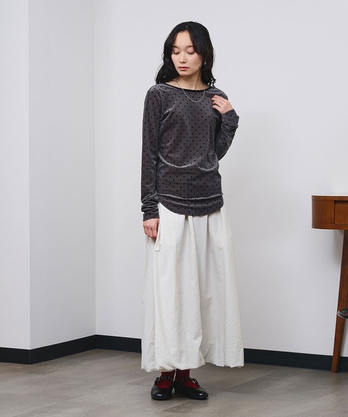 ROSE BUD(ローズバッド)の「SHEER VELOUR DOT TOP(Tシャツ/カットソー・レディース・ライトブルー/オフホワイト/グレー・ONE SIZE)」の20枚目の写真