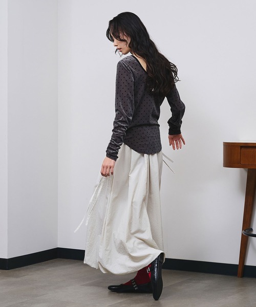 ROSE BUD(ローズバッド)の「SHEER VELOUR DOT TOP(Tシャツ/カットソー・レディース・ライトブルー/オフホワイト/グレー・ONE SIZE)」の21枚目の写真