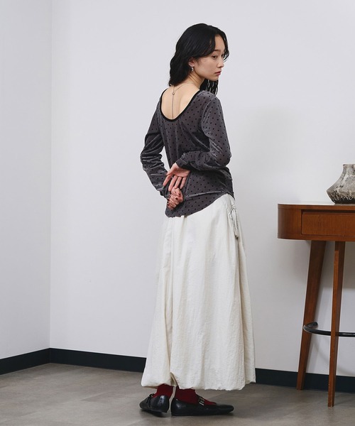 ROSE BUD(ローズバッド)の「SHEER VELOUR DOT TOP(Tシャツ/カットソー・レディース・ライトブルー/オフホワイト/グレー・ONE SIZE)」の22枚目の写真