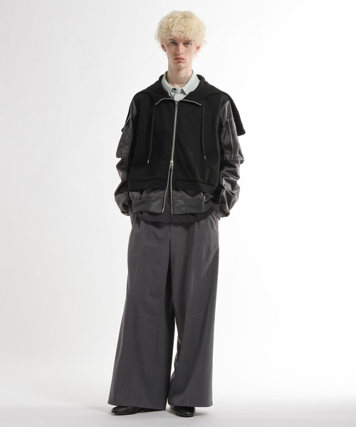 HARE（ハレ）の「MA-1ドッキングZIPパーカー(HARE)（パーカー・メンズ・ネイビー/ブラック・FREE）」の3枚目の写真