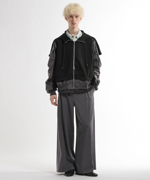 HARE（ハレ）の「MA-1ドッキングZIPパーカー(HARE)（パーカー・メンズ・ネイビー/ブラック・FREE）」の4枚目の写真