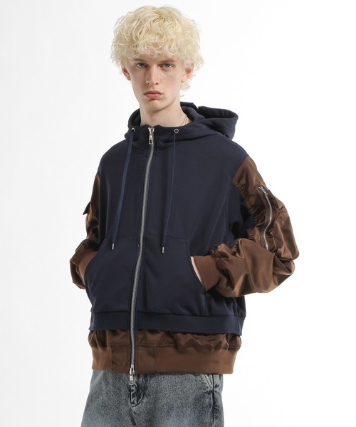 HARE（ハレ）の「MA-1ドッキングZIPパーカー(HARE)（パーカー・メンズ・ネイビー/ブラック・FREE）」の16枚目の写真