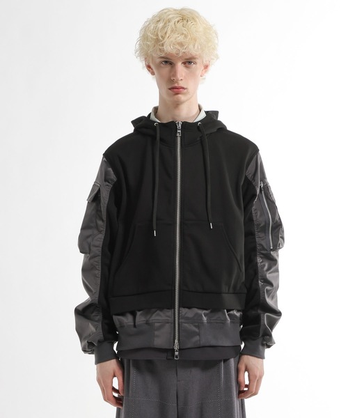 HARE（ハレ）の「MA-1ドッキングZIPパーカー(HARE)（パーカー・メンズ・ネイビー/ブラック・FREE）」の18枚目の写真