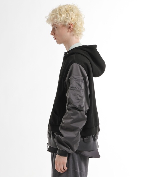 HARE（ハレ）の「MA-1ドッキングZIPパーカー(HARE)（パーカー・メンズ・ネイビー/ブラック・FREE）」の19枚目の写真