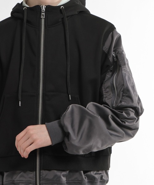 HARE（ハレ）の「MA-1ドッキングZIPパーカー(HARE)（パーカー・メンズ・ネイビー/ブラック・FREE）」の22枚目の写真