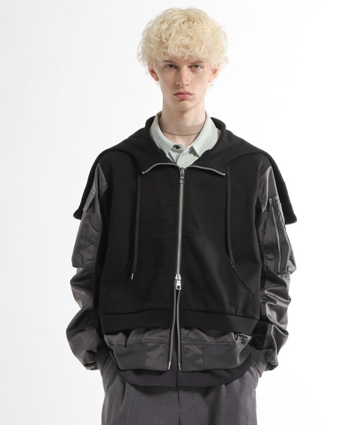 HARE（ハレ）の「MA-1ドッキングZIPパーカー(HARE)（パーカー・メンズ・ネイビー/ブラック・FREE）」の10枚目の写真