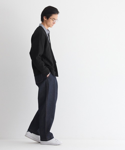 coca（coca）（コカ）の「エンボスノーカラーカーディガン（カーディガン/ボレロ・メンズ・チャコール/ブラック・XL/L/M）」の5枚目の写真