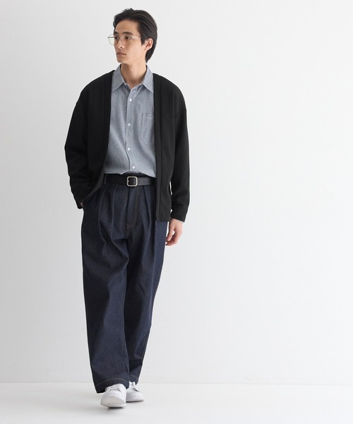 coca（coca）（コカ）の「エンボスノーカラーカーディガン（カーディガン/ボレロ・メンズ・チャコール/ブラック・XL/L/M）」の7枚目の写真