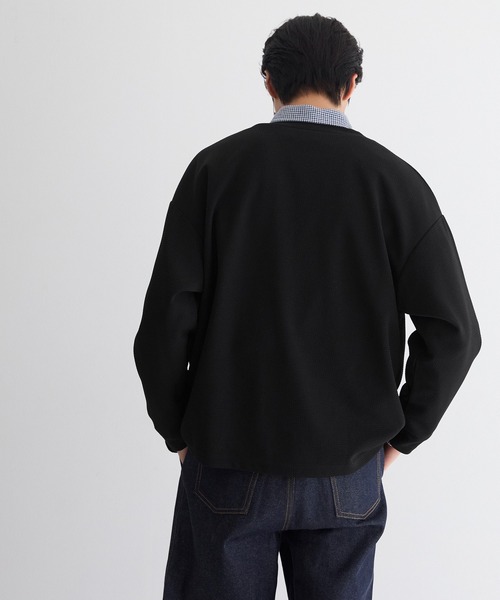 coca（coca）（コカ）の「エンボスノーカラーカーディガン（カーディガン/ボレロ・メンズ・チャコール/ブラック・XL/L/M）」の8枚目の写真