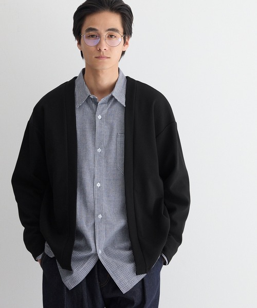 coca（coca）（コカ）の「エンボスノーカラーカーディガン（カーディガン/ボレロ・メンズ・チャコール/ブラック・XL/L/M）」の9枚目の写真