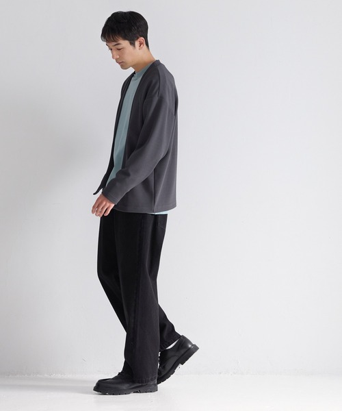 coca（coca）（コカ）の「エンボスノーカラーカーディガン（カーディガン/ボレロ・メンズ・チャコール/ブラック・XL/L/M）」の13枚目の写真