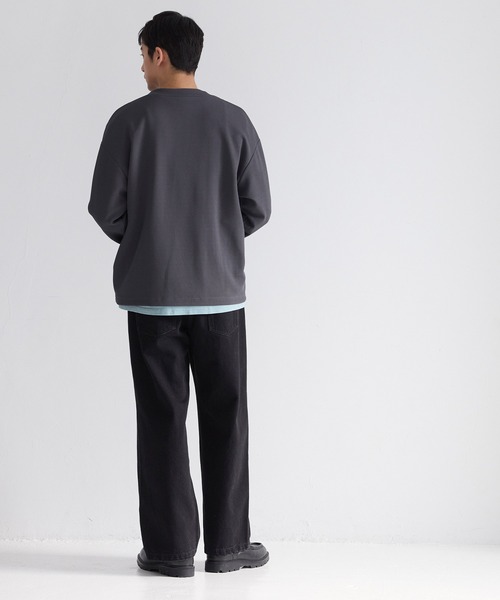 coca（coca）（コカ）の「エンボスノーカラーカーディガン（カーディガン/ボレロ・メンズ・チャコール/ブラック・XL/L/M）」の15枚目の写真