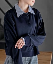 rps（アールピーエス）の「衿レイヤードポンチプルオーバー（ポロシャツ）」