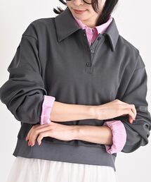 rps（アールピーエス）の「衿レイヤードポンチプルオーバー（ポロシャツ）」