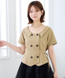 Elishe（エリシェ）の「ダブルボタントレンチトップス（シャツ/ブラウス）」