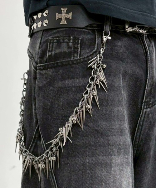 ARULE（アルール）の「『ARULE/アルール』 Spike Chain Wallet Cord/2WAYスパイクウォレットチェーン（ウォレットチェーン・メンズ・シルバー・FREE）」の7枚目の写真