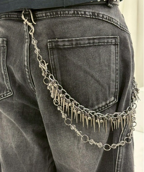 ARULE（アルール）の「『ARULE/アルール』 Spike Chain Wallet Cord/2WAYスパイクウォレットチェーン（ウォレットチェーン・メンズ・シルバー・FREE）」の3枚目の写真