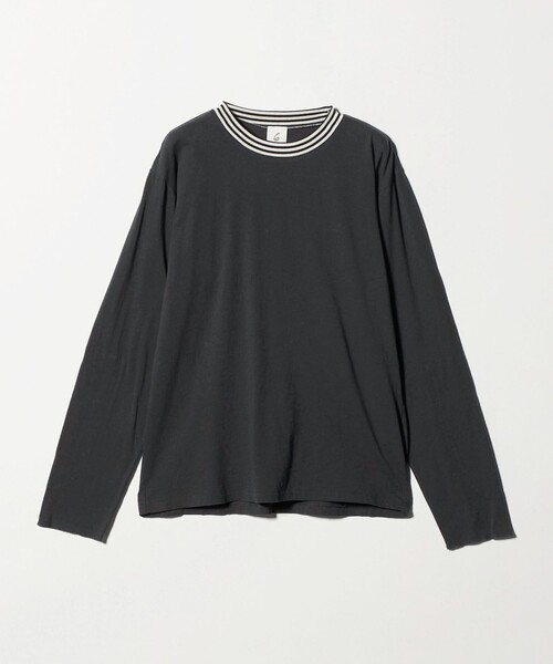 6(ロク)の「<6(ROKU)>コットンカシミヤ ボーダー リンガートップス(Tシャツ/カットソー・レディース・ライトブルー/ブラック・FREE)」の9枚目の写真