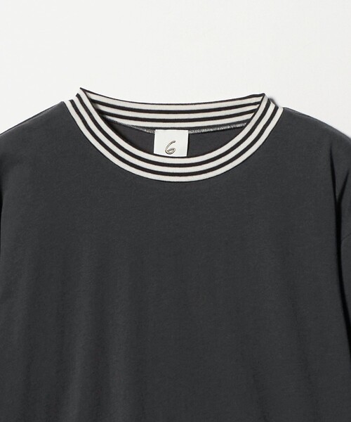 6(ロク)の「<6(ROKU)>コットンカシミヤ ボーダー リンガートップス(Tシャツ/カットソー・レディース・ライトブルー/ブラック・FREE)」の4枚目の写真