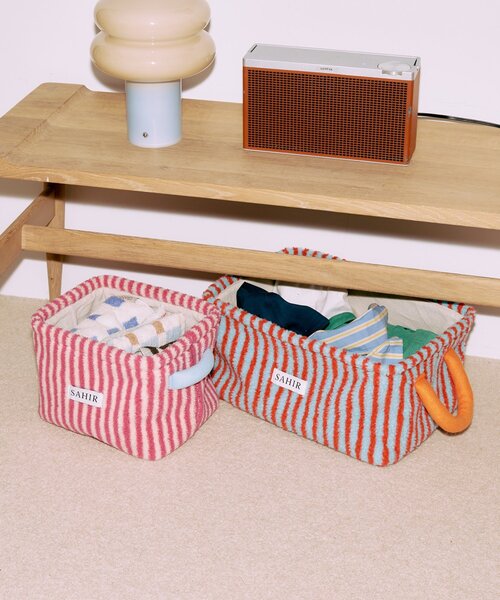 SAHIR（サヒール）の「【SAHIR サヒール】Fabric basket　L（収納グッズ・レディース・ピンク・0）」の5枚目の写真