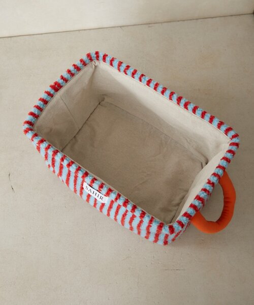 SAHIR(サヒール)の「【SAHIR サヒール】Fabric basket L(収納グッズ・レディース・ピンク/アイボリー・0)」の9枚目の写真