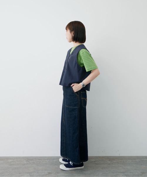 PAR ICI(パーリッシィ)の「お花カットワーク刺繍 ベスト(ベスト・レディース・ホワイト/ネイビー・FREE)」の7枚目の写真