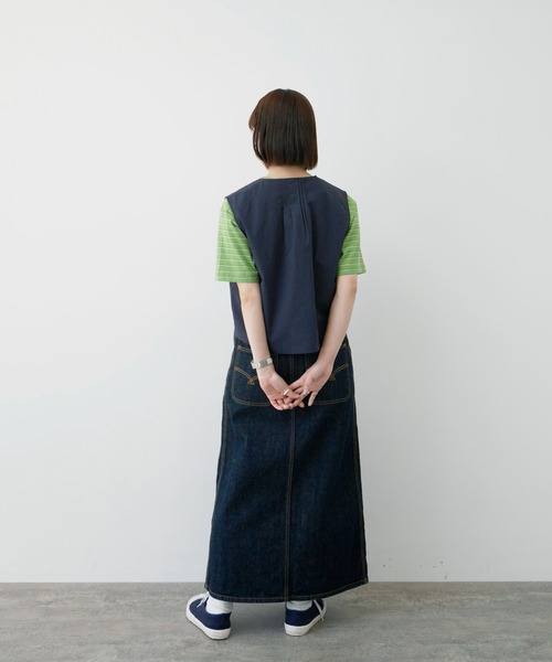PAR ICI(パーリッシィ)の「お花カットワーク刺繍 ベスト(ベスト・レディース・ホワイト/ネイビー・FREE)」の9枚目の写真