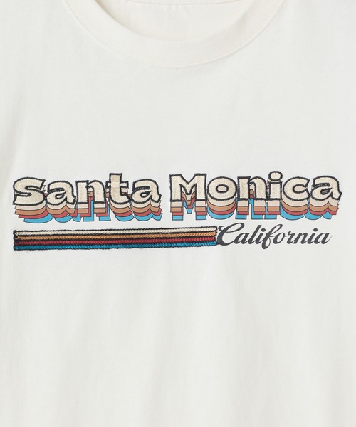 UNION STATION(ユニオンステーション)の「サンタモニカ グラフィック刺繍T〈ストレッチ・ハンドウォッシャブル〉(Tシャツ/カットソー・メンズ・ホワイト系その他/ホワイト/White・LL/L/M)」の10枚目の写真