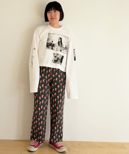 HOLIDAY（ホリデイ）の「SUPER FINE DRY CROPPED L/S T-SHIRT (Joe Szabo) スーパーファインドライクロップドロングスリーブTシャツ (ジョセフスザボ)（Tシャツ/カットソー・レディース・ホワイト・XL）」の12枚目の写真