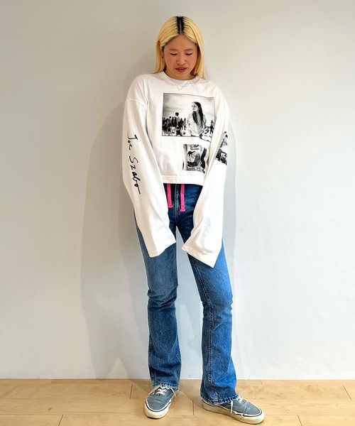 HOLIDAY（ホリデイ）の「SUPER FINE DRY CROPPED L/S T-SHIRT (Joe Szabo) スーパーファインドライクロップドロングスリーブTシャツ (ジョセフスザボ)（Tシャツ/カットソー・レディース・ホワイト・XL）」の15枚目の写真