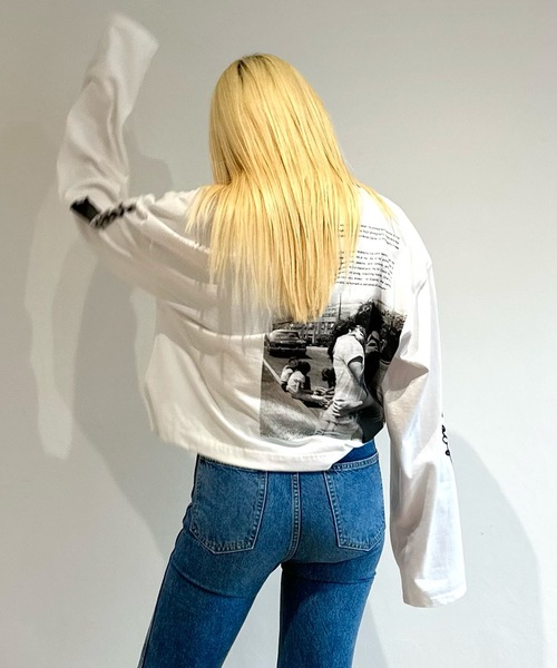 HOLIDAY（ホリデイ）の「SUPER FINE DRY CROPPED L/S T-SHIRT (Joe Szabo) スーパーファインドライクロップドロングスリーブTシャツ (ジョセフスザボ)（Tシャツ/カットソー・レディース・ホワイト・XL）」の16枚目の写真