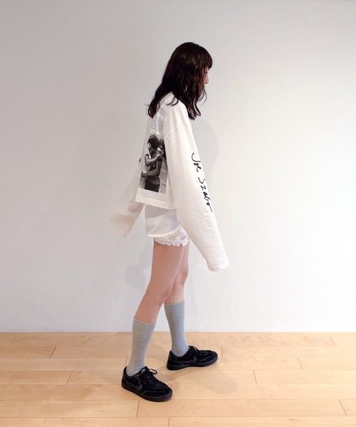 HOLIDAY（ホリデイ）の「SUPER FINE DRY CROPPED L/S T-SHIRT (Joe Szabo) スーパーファインドライクロップドロングスリーブTシャツ (ジョセフスザボ)（Tシャツ/カットソー・レディース・ホワイト・XL）」の18枚目の写真