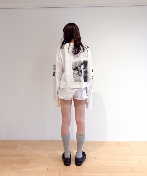 HOLIDAY（ホリデイ）の「SUPER FINE DRY CROPPED L/S T-SHIRT (Joe Szabo) スーパーファインドライクロップドロングスリーブTシャツ (ジョセフスザボ)（Tシャツ/カットソー・レディース・ホワイト・XL）」の19枚目の写真