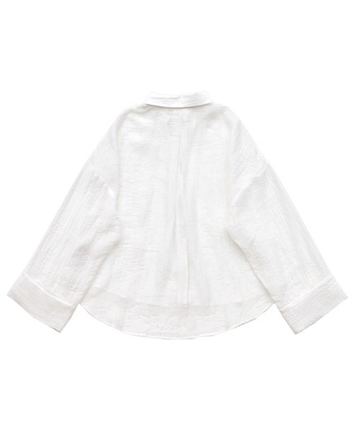 select MOCA(セレクトモカ)の「【ZOZO限定】楊柳シアースキッパーオーバーサイズシャツ(シャツ/ブラウス・レディース・オフホワイト/ブラック・FREE)」の14枚目の写真