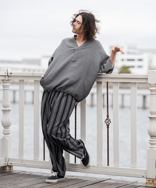 CAMBIO(カンビオ)の「mhs2553-Crepe Skipper Shirts スキッパーシャツ(CAM26SS-026)(シャツ/ブラウス・メンズ・ブラック/ホワイト/チャコール・L/M/S)」の22枚目の写真