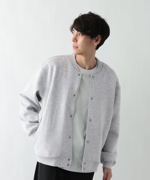 GLOBAL WORK(グローバルワーク)の「ダンボールスタジャン/647672(カーディガン/ボレロ・メンズ・グレー/ブラック・SMALL/MEDIUM/LARGE)」の2枚目の写真