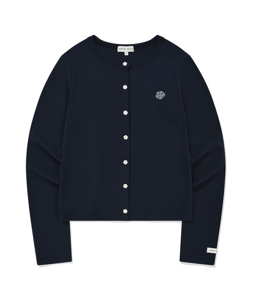 Wacky WiLLy（ワッキーウィリー）の「[GISELLEジゼル着用] WOMEN'S BASIC COTTON ROUND NECK CARDIGAN（カーディガン/ボレロ・レディース・ホワイト/ライトグレー/ネイビー/その他・SMALL/MEDIUM）」の4枚目の写真