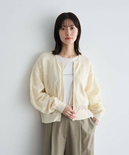 YECCA VECCA(イェッカヴェッカ)の「ラウンドヘム7分袖ロゴTee(Tシャツ/カットソー・レディース・シルバー/オフホワイト・FREE)」の13枚目の写真