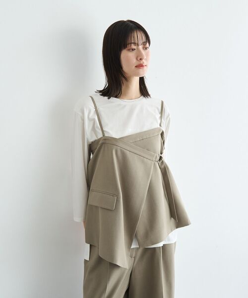 YECCA VECCA(イェッカヴェッカ)の「ラウンドヘム7分袖ロゴTee(Tシャツ/カットソー・レディース・シルバー/オフホワイト・FREE)」の19枚目の写真