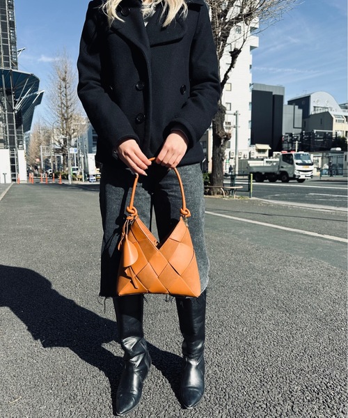 ONE DAY KMC (ワンデイケーエムシー)の「HERB/Intrecciato 2Way Bag/イントレチャートツーウェイバッグ(HB2619000A)(トートバッグ・レディース・ブラック/ダークブラウン/モカ/オリーブ・FREE)」の3枚目の写真
